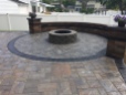 Cambridge Paver Outdoor Living Patio with Firepit and Seatwall, Centereach, NY 11720