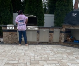 As a trusted Suffolk County patio contractor on Long Island, we specialize in various masonry work, including patios, pools, walkways, stoops, driveways, outdoor living and more! Call for a Free Estimate (631) 678-6896